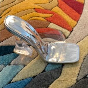 Elegant Silver Women's Heels